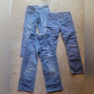 Boys Adjustable Waist Jeans Lot, Size 7, Various Brands, Lot of 3